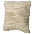 Deerlux 16" Handwoven Wool & Cotton Throw Pillow Cover with Woven Knit Texture, Sand QI004316.SN